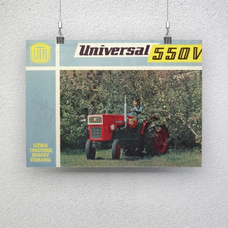 Afiș ”Tractor UTB - Universal 550V”, A4