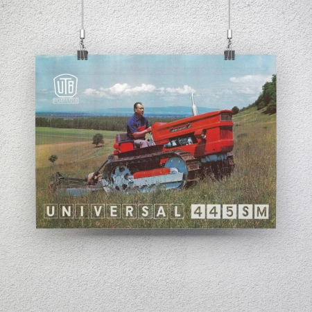 Afiș ”Tractor UTB - Universal 445SM”, A3